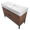 Modern Bathroom Vanity, Walnut, 48